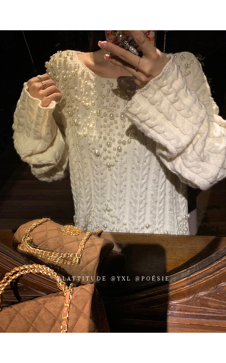 Pearl Knit Sweater Dress