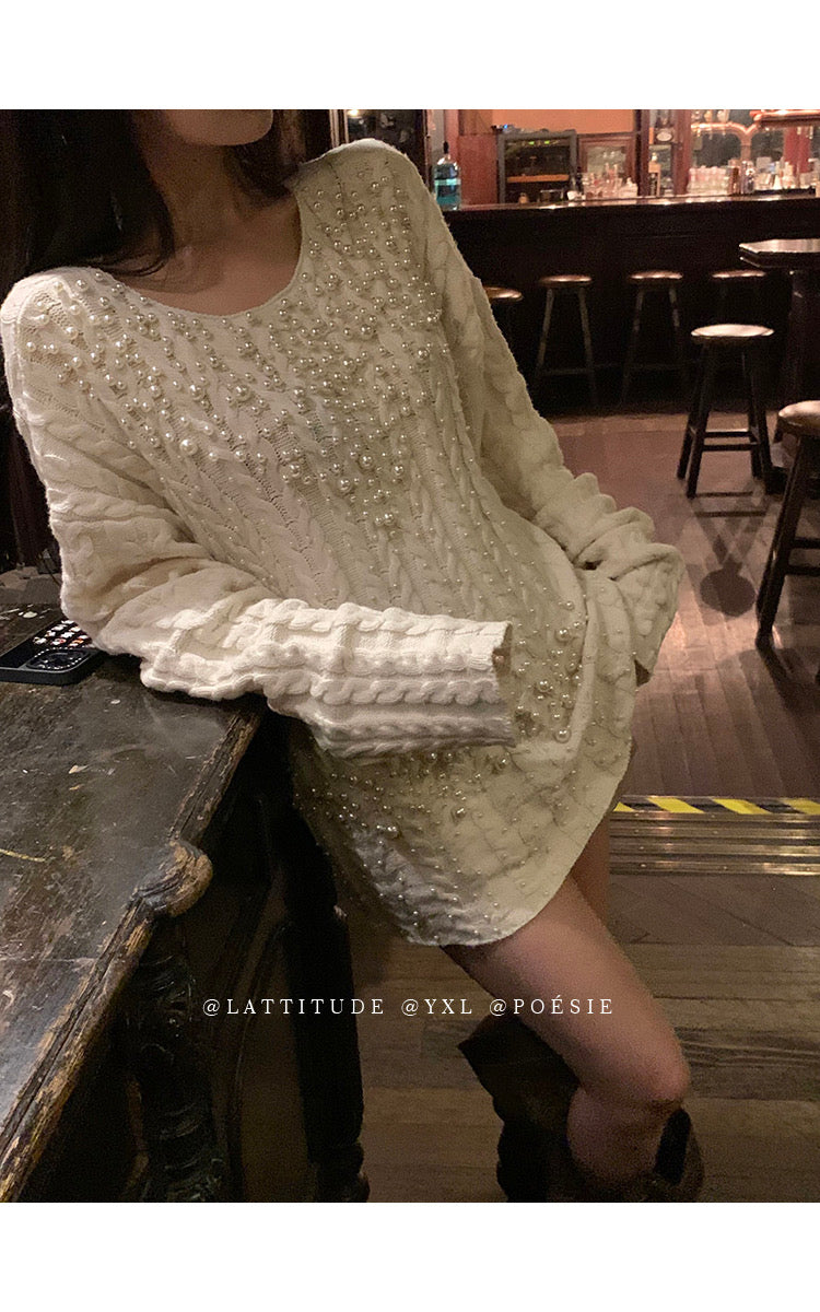 Pearl Knit Sweater Dress